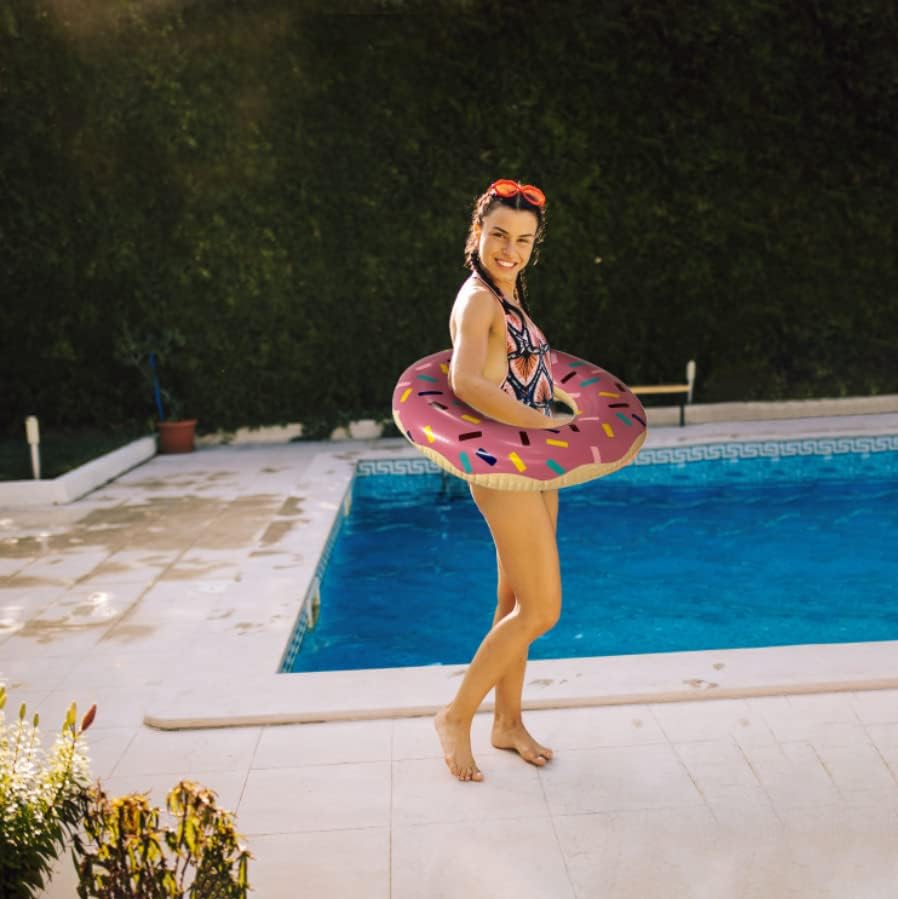 4E's Novelty 4 Pack 30" Donut Pool Floats – Kids & Adults Summer Fun