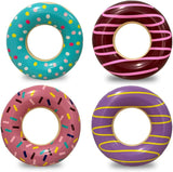 4E's Novelty 4 Pack 30" Donut Pool Floats – Kids & Adults Summer Fun