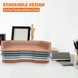 4E's Novelty 6 Pack Stackable Trays for Classroom With Classy Colours