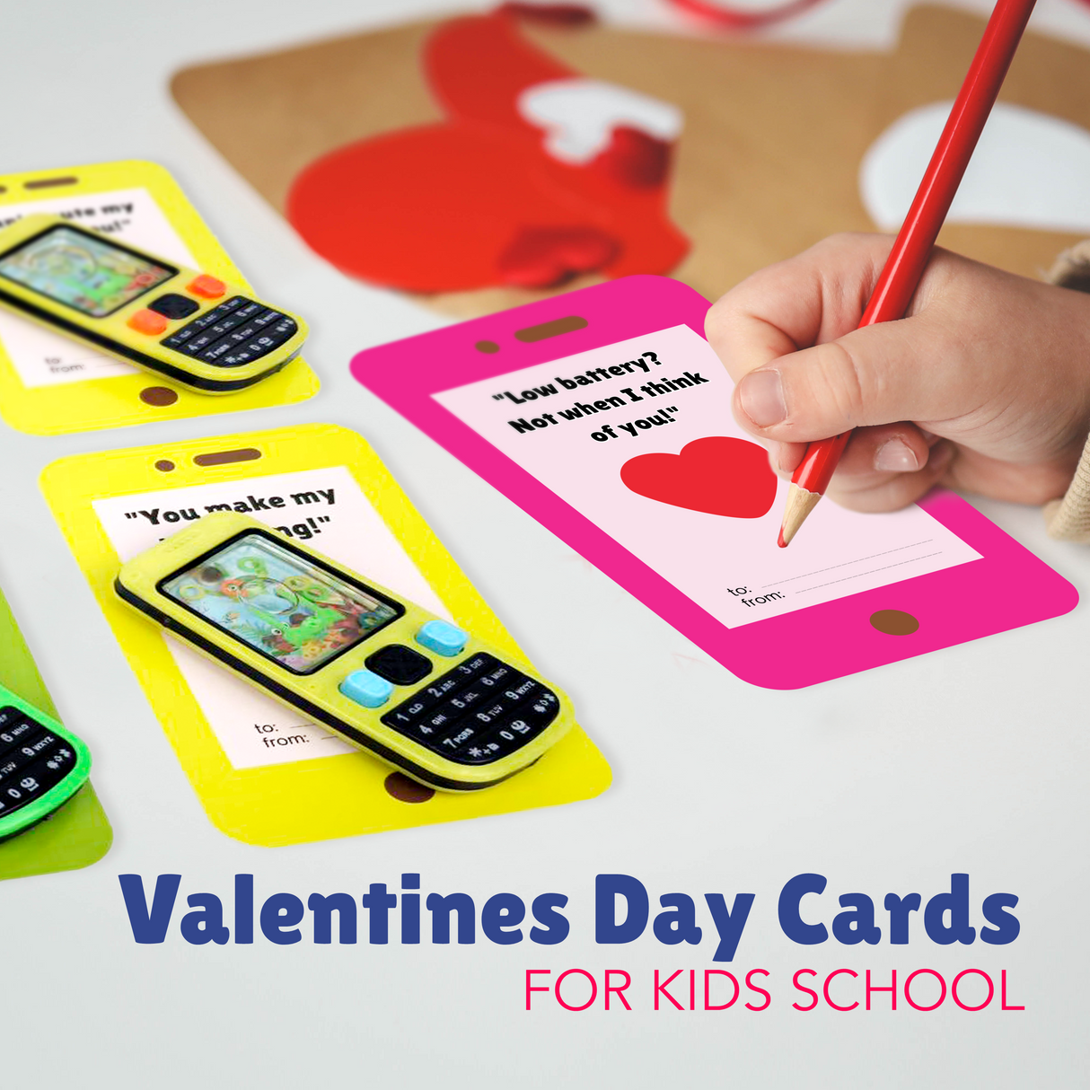 4E's Novelty 28 Pack Valentines Water Ring Games with Cards