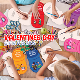 4E's Novelty 48 Pcs Classroom Valentines Cards with 96 Shoe Charms
