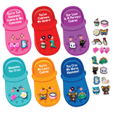 4E's Novelty 48 Pcs Classroom Valentines Cards with 96 Shoe Charms