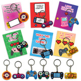 4E's Novelty Valentines Day Gamer Keychain with Cards-30 Pack