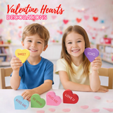 4E's Novelty 6 PCS Set Wooden Conversation Hearts Décor