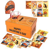 4E's Novelty  Basketball Valentine Box with 32 Cards for Boys