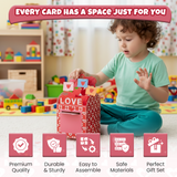 4E's Novelty 28 Pcs Valentines Mailbox with Cards for Kids