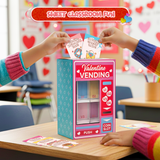 4E's Novelty Valentine Vending Machine Box with 25 Valentine Cards for Kid