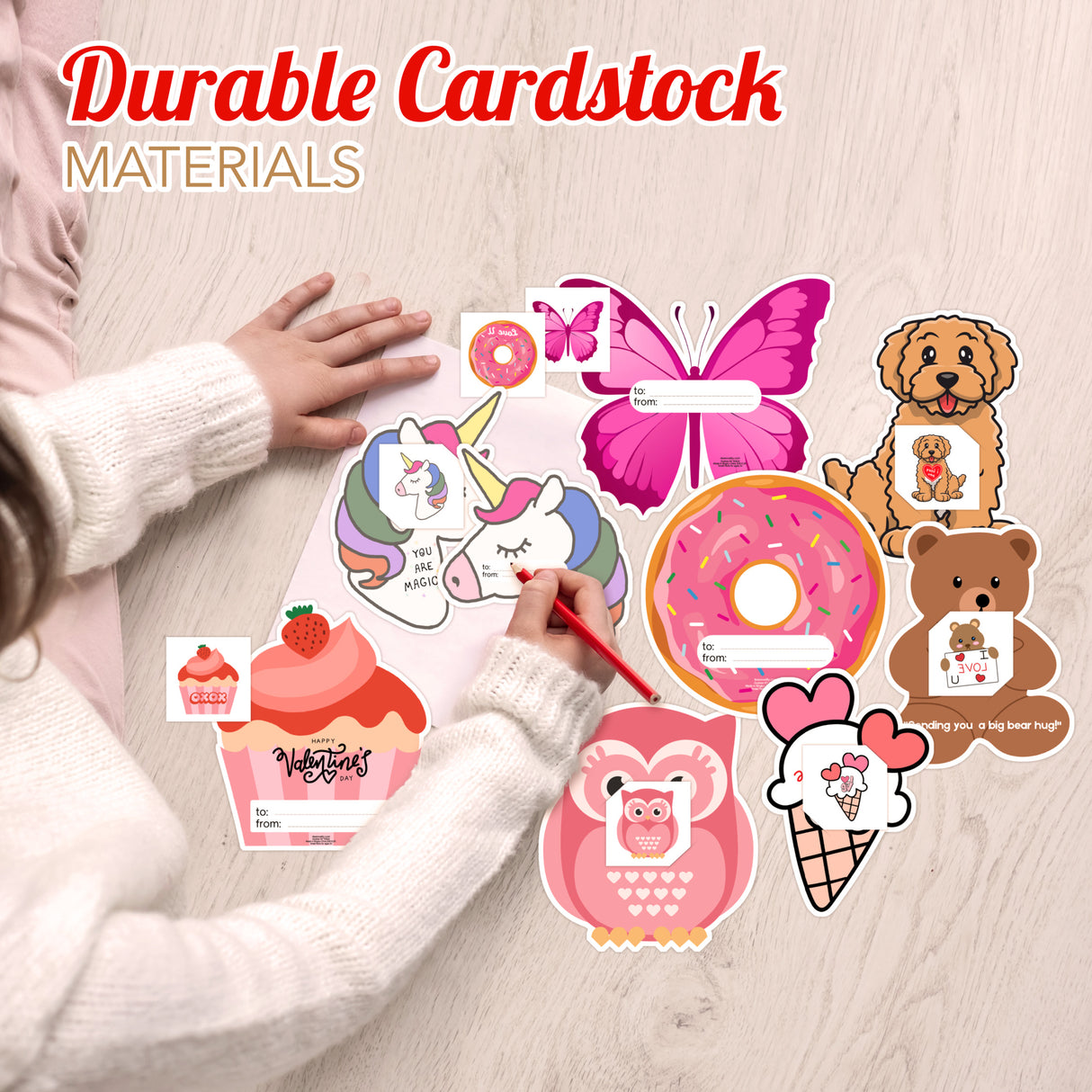 4E's Novelty 48 Pack Valentines Day Cards for Kids School