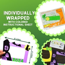 4E's Novelty Halloween Picture Frame Craft Kit for Kids, Makes 12