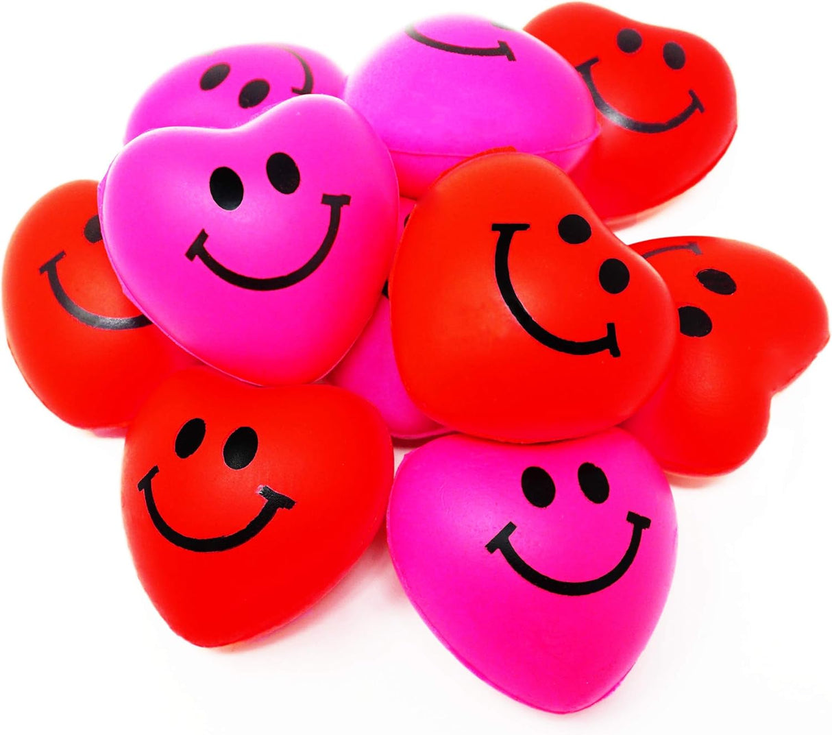 4E's Novelty 48-Pack Heart Stress Balls – 1.5” Mini Valentine Stress Hearts for Kids & Adults