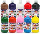 4E's Novelty Washable Tempera Paint Set for Kids – 10 Bright Colors