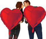 4E's Novelty 4-Pcs 32” Large Heart Shaped Balloons – Red Foil Balloons for Valentine's & Weddings