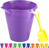 4E's Novelty 12 Pack Large Sand Bucket with Shovel – Beach Toys for Kids, Vacation Essentials