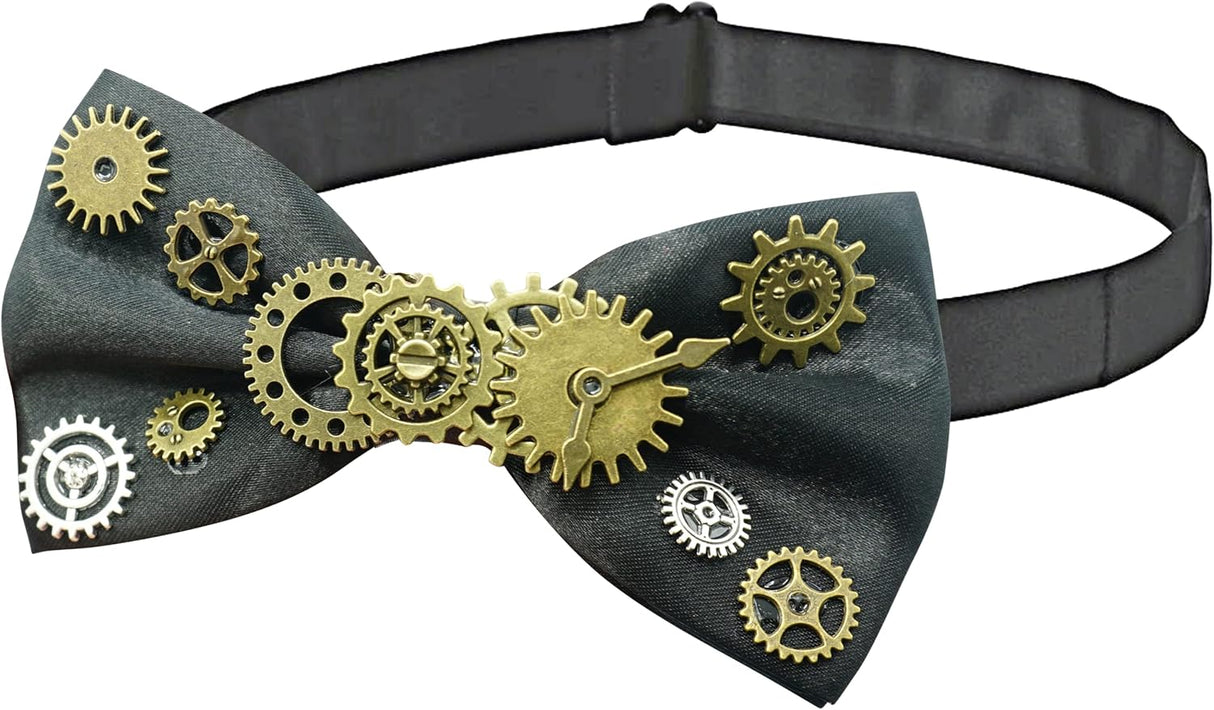 4E's Novelty Steampunk Bowtie for Men & Women - Adjustable Steampunk Prop, Steampunk Accessories & Ideal Steampunk Bowtie & Steampunk Couples Costumes