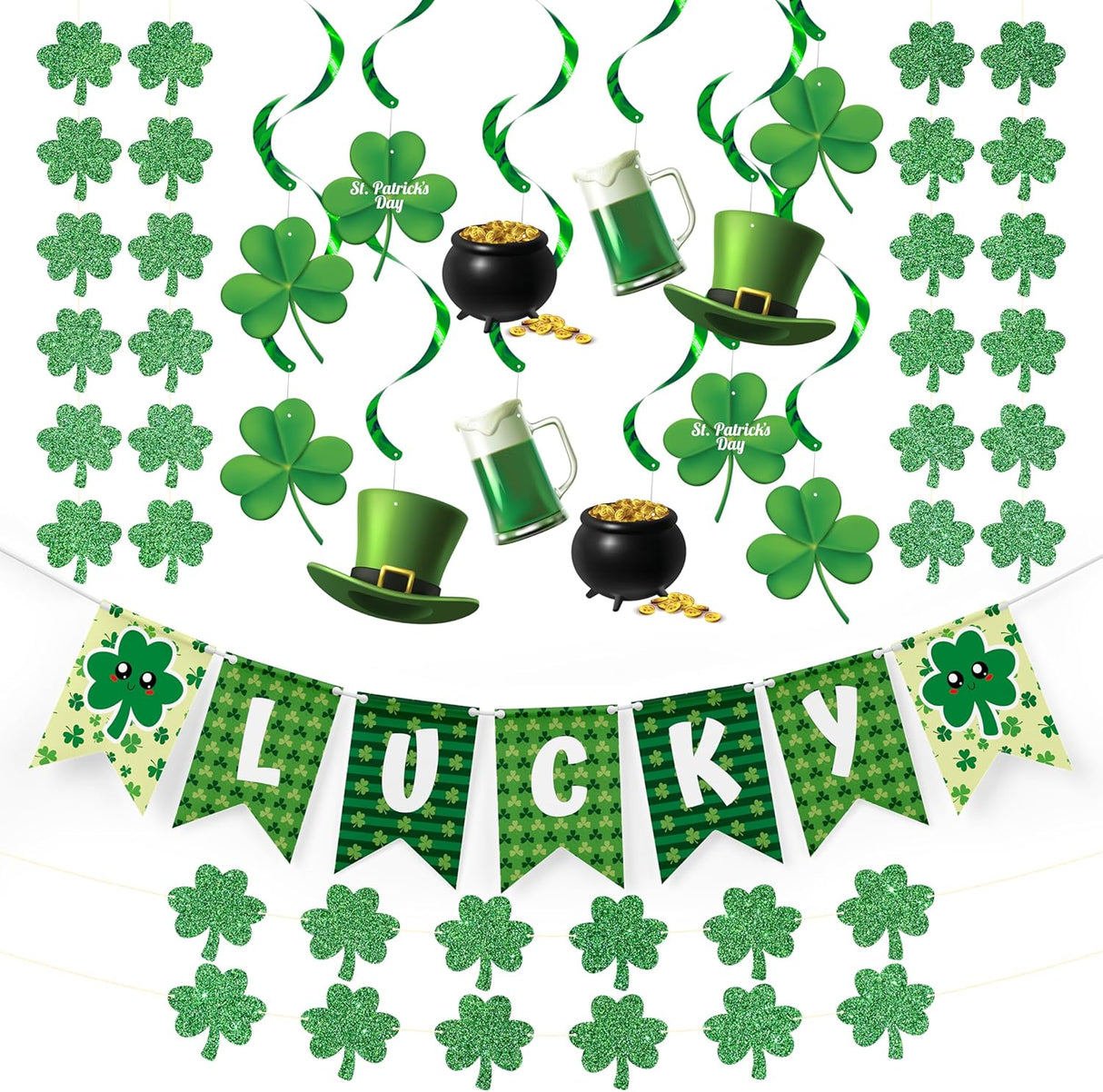 4E's Novelty 19 Pcs St. Patrick's Day Decorations Kit