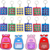4E's Novelty 24 Pack Classroom Valentine Cards with Tic Tac Toe Keychains