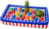 4E's Novelty Patriotic Inflatable Serving Bar – 4th of July Ice Tray for Food Buffet Table Cooler
