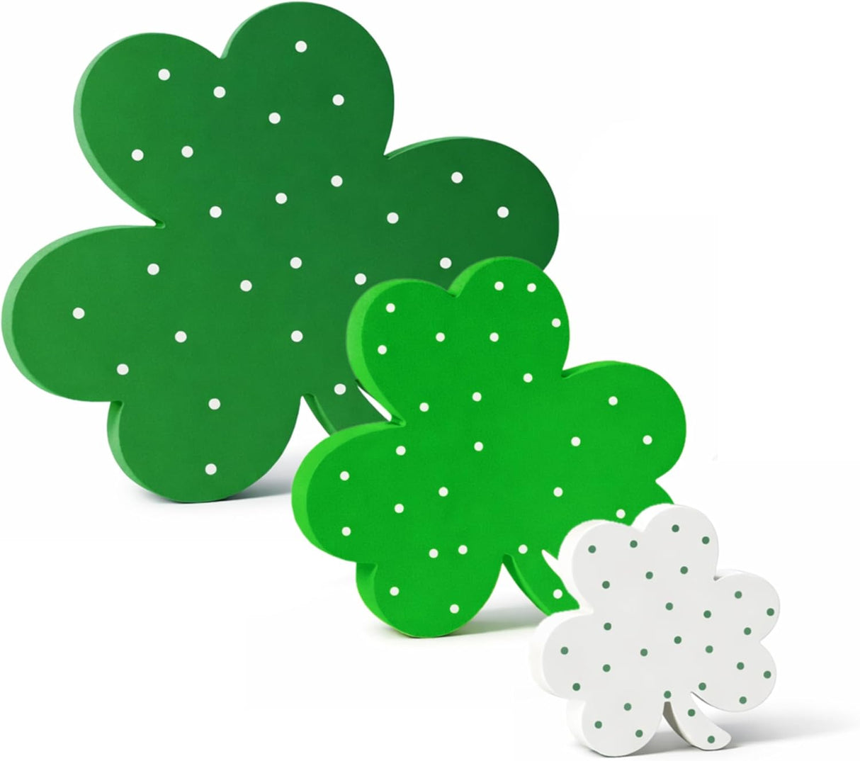4E's Novelty 3 Pack St. Patrick's Day Wooden Shamrocks Decor