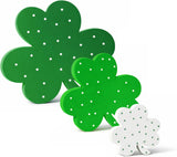 4E's Novelty 3 Pack St. Patrick's Day Wooden Shamrocks Decor