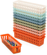 4E's Novelty 12 Pack Durable Pencil Trays in Vibrant Boho Colors