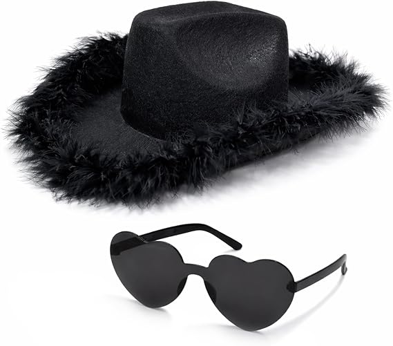 4E's Novelty Pink Cowgirl Hat – Felt Cowboy Hat with Chinstrap for Parties & Festivals