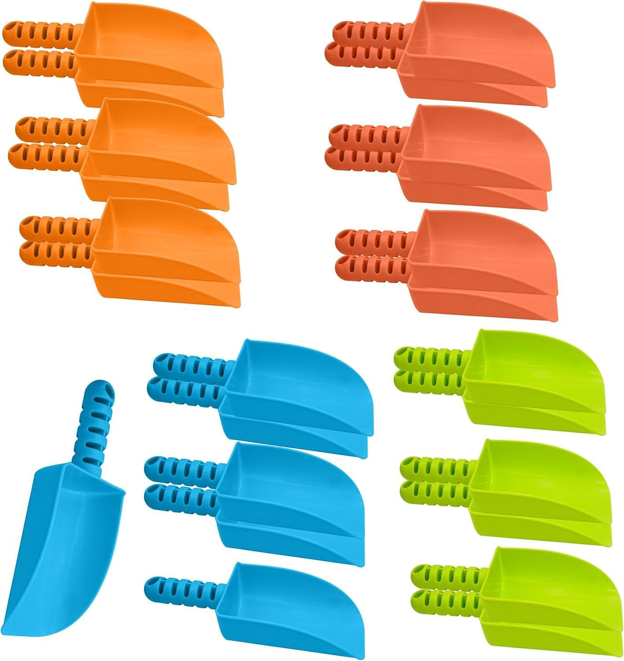 4E's Novelty 36 Pack Sand Shovels for Kids Bulk, Heavy Duty Plastic Beach Shovels