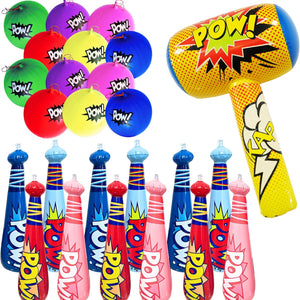 25 Pc Set Pow Inflatable Baseball Bats...