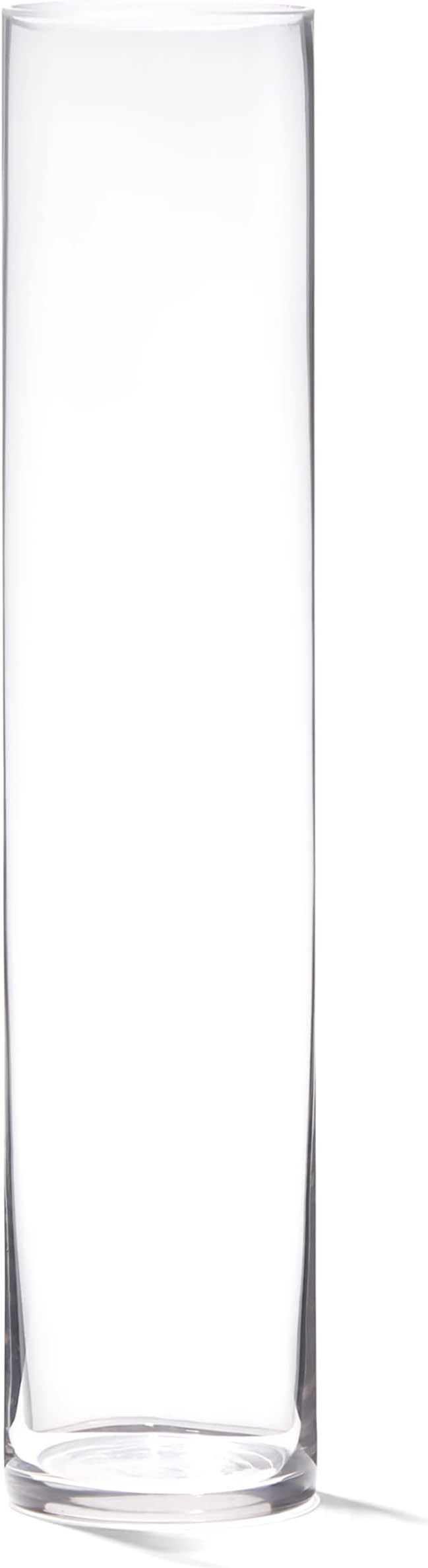 4E's Novelty 16" Cylinder Glass Vase – Elegant Clear Glass Vase for Flowers, Candles & Decor