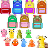 4E's Novelty 24 Pack Popping Eye Animal Keychain with Valentines Cards