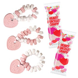 4E's Novelty 30 Packs Heart Candy Bracelet, Valentine Candies Bracelets Individually Wrapped