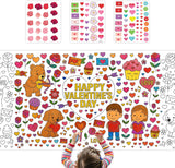 4E's Novelty Valentine Coloring Tablecloth & Stickers Set