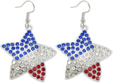 4E's Novelty  Women Patriotic Red White 4th of July Earrings