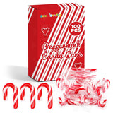 4E's Novelty 100 Pack Christmas Mini Individually Wrapped Candy Canes