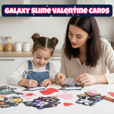 4E's Novelty Valentines Cards with Slimes for Kids (28 Pack)