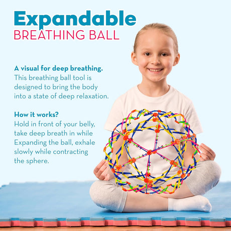 4E's Novelty 4 Pack Expandable Ball – The Ultimate Stress & Mindfulness Toy for Kids & Adults