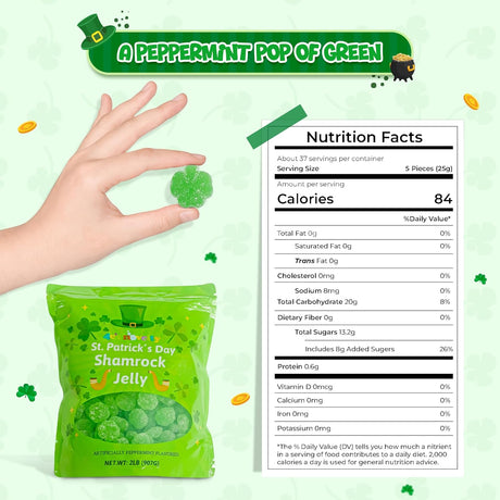 4E's Novelty 170 Pcs St. Patrick's Day Shamrock Candy Bulk 2LB