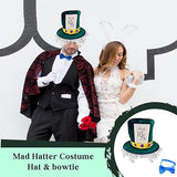 4E's Novelty Mad Hatter Costume Set – Velvet Top Hat, Wig & Bowtie