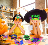 4E's Novelty 24 Pack Halloween DIY Mask Craft Kit – Foam Crafts for Kids Ages 3+, Party & Classroom Fun