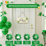 4E's Novelty Hanging St. Patricks Day Shamrock Wood Decor Sign