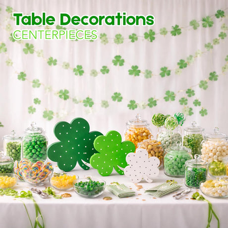 4E's Novelty 3 Pack St. Patrick's Day Wooden Shamrocks Decor