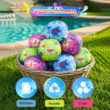4E’s Novelty 24 Pack Water Bomb Splash Balls – 3 Inch Mini Water Absorbent Balls for Pool & Beach Party Favors