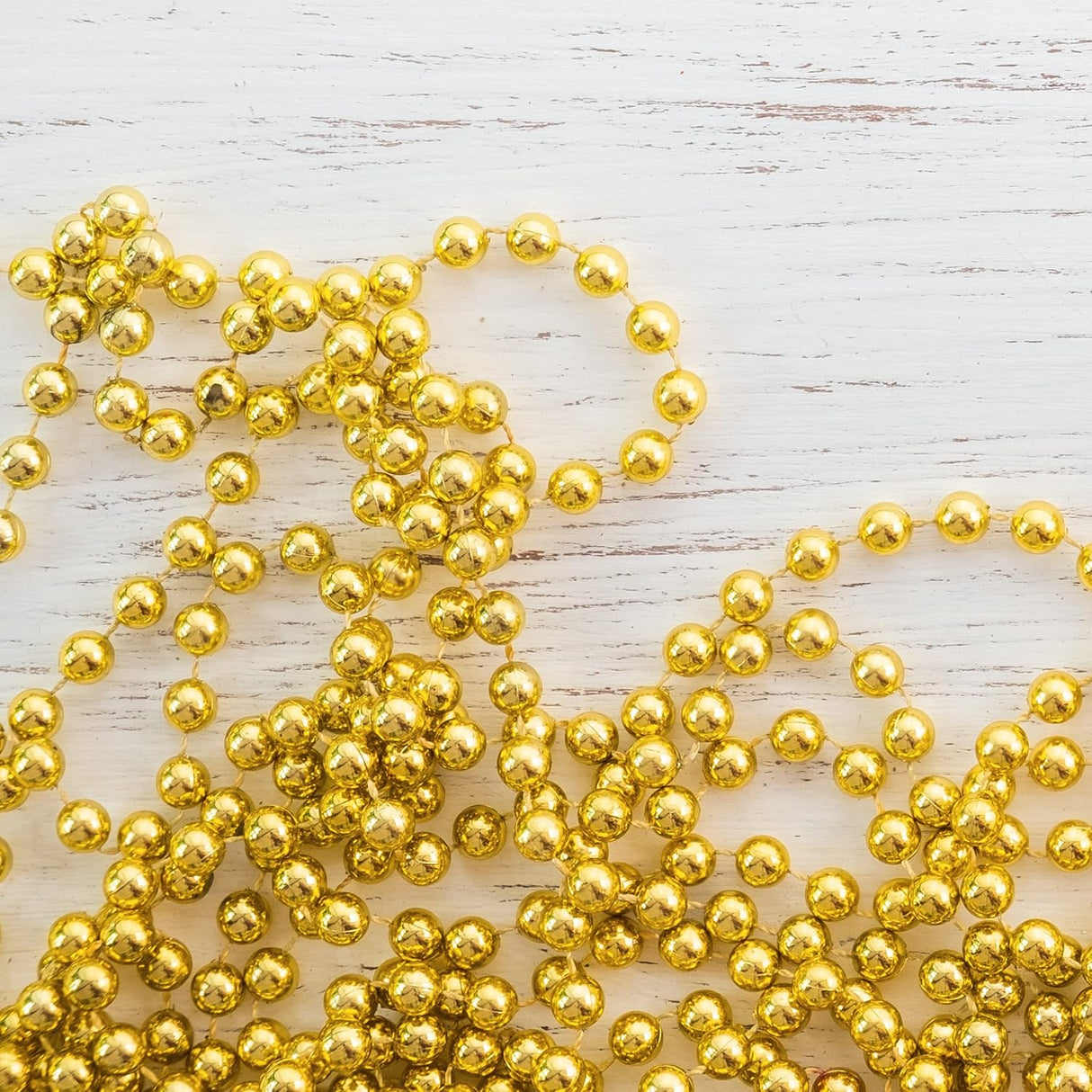 4E's Novelty Gold Beads Necklaces – 72 Pack Bulk Mardi Gras Party Favors & Parade Accessories