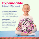 4E's Novelty 3 Pack Expandable Breathing Ball – Stress Relief Toy for Kids & Adults, Ideal for Yoga, ADHD, and Calm Down Corners