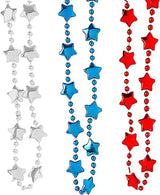 4E's Novelty 72 Pack Beaded Necklace – Red White Blue 4th of July Accessories
