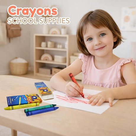 4E's Novelty 144 Boxes Bulk Crayons - 4-Packs, Non-Toxic
