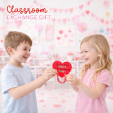 4E's Novelty 48-Pack Friendship Bracelets with Valentine Cards – Classroom Party Favors for Kids