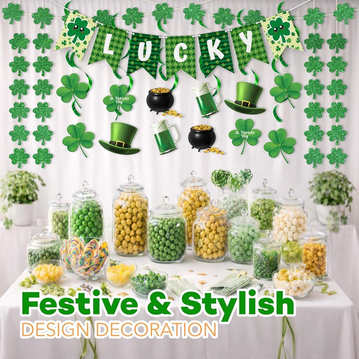 4E's Novelty 19 Pcs St. Patrick's Day Decorations Kit