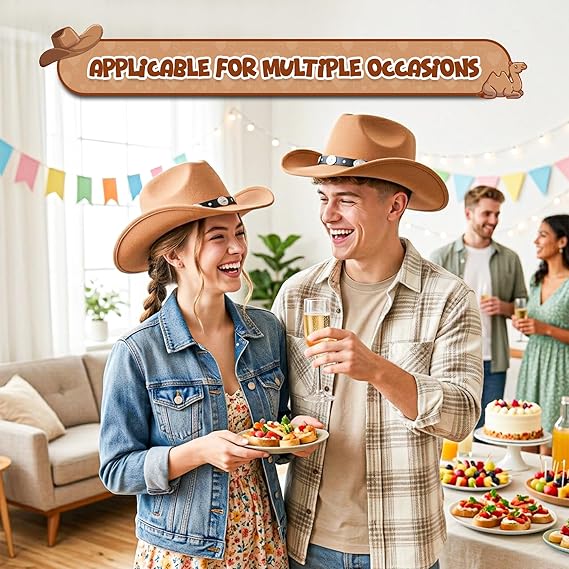 4E's Novelty Cowboy Camel Hat for Men & Women Premium Felt Cowgirl Hats