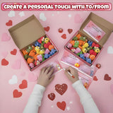 4E's Novelty 24 Pack Valentines Cards with Popping Eye Animals