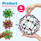 4E's Novelty 4 Pack Expandable Ball – The Ultimate Stress & Mindfulness Toy for Kids & Adults